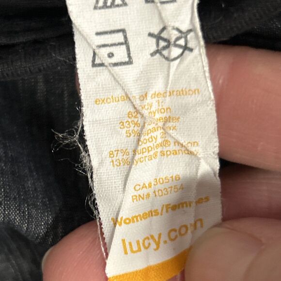 Lucy Get Going Pants Womens Medium Lightweight Cinch Cuffs Joggers Dance Gray - Picture 5 of 13